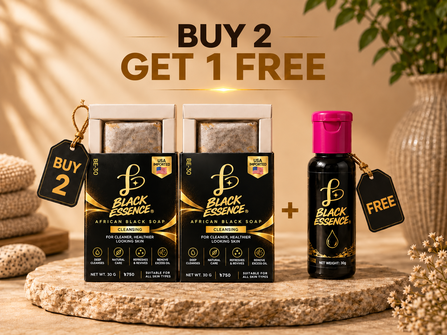 BUY 2 GET 1 FREE offer banner
